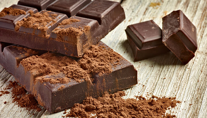 Dark chocolate is a great source of magnesium.