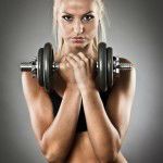 Young athletic woman doing workout