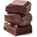 Dark chocolate in closeup