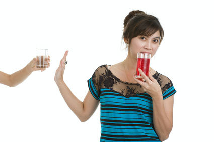 young woman doesn't like water