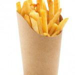 fries in paper wrapper