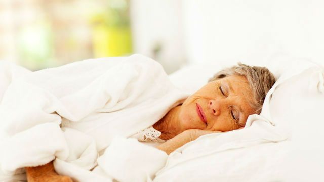 senior woman sleeping