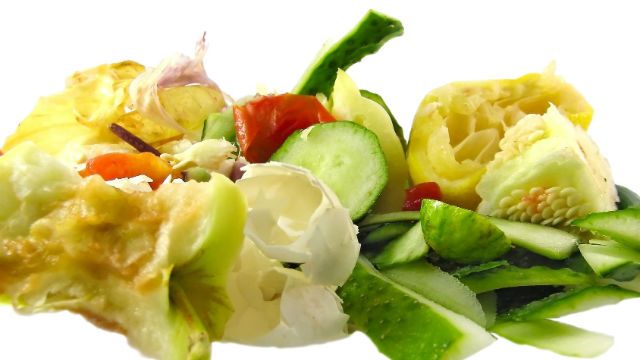 Kitchen garbage on a white background