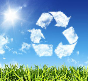 cloud-shaped icon recycling