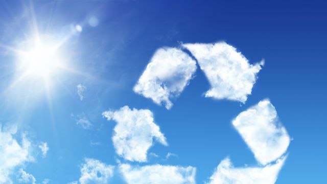 cloud-shaped icon recycling