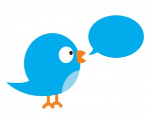 Blue twitter bird