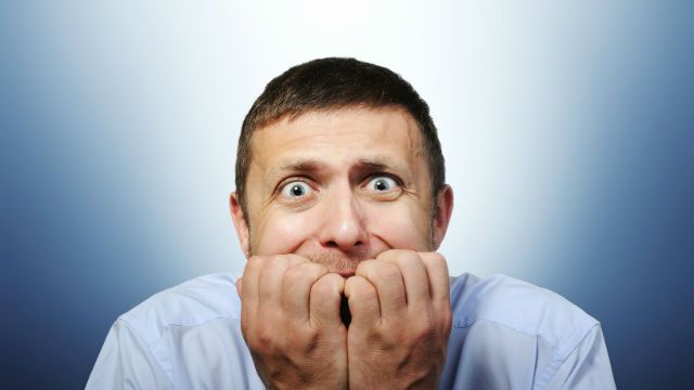 Deep fear of businessman