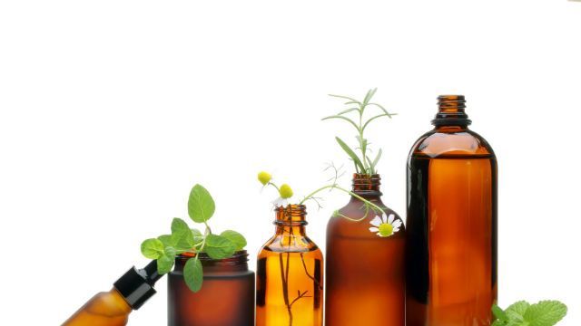 Spa scene with natural cosmetics