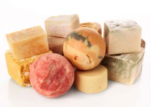 group several homemade soap scents