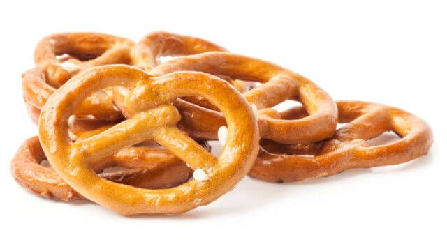 Pretzels isolated on white