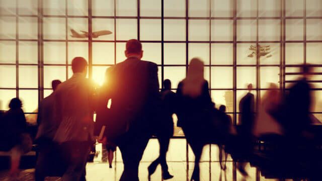 Travel Business People Commuter Airport Corporate Concept