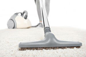 Vacuuming carpet