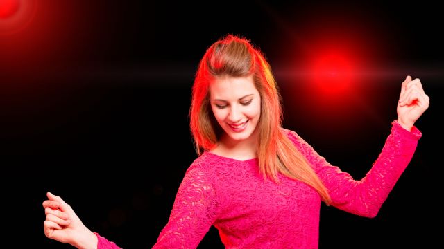 Woman dancing in a disco