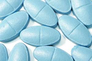 Blue pills background
