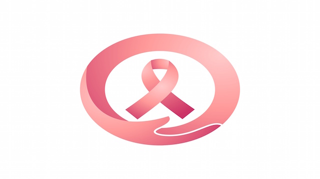 Breast cancer awareness ribbon circle