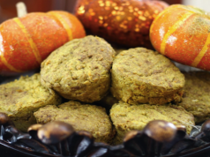 Gluten-Free Almond-Butter Pumpkin Muffins with a Cocoa Swirl