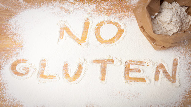 the words NO GLUTEN written on gluten free flour