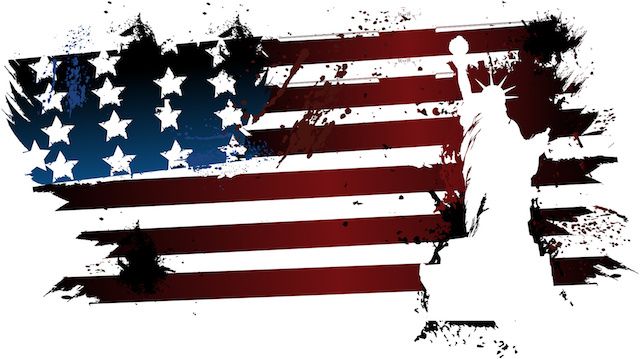 American grunge flag