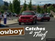 Cowboy Ropes a Thief in Walmart Parking Lot