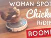 Woman Spots Chicken Riding Roomba