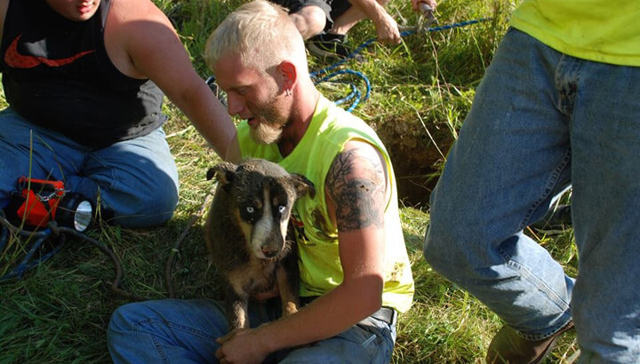 Blaze rescued by the volunteer fire department. (Photo Courtesy: Fallowfield VFC)