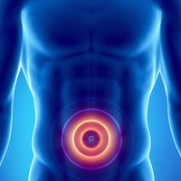 Pain in abdominal organs concept