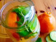 Tangerine, Cucumber and Mint Infused Water