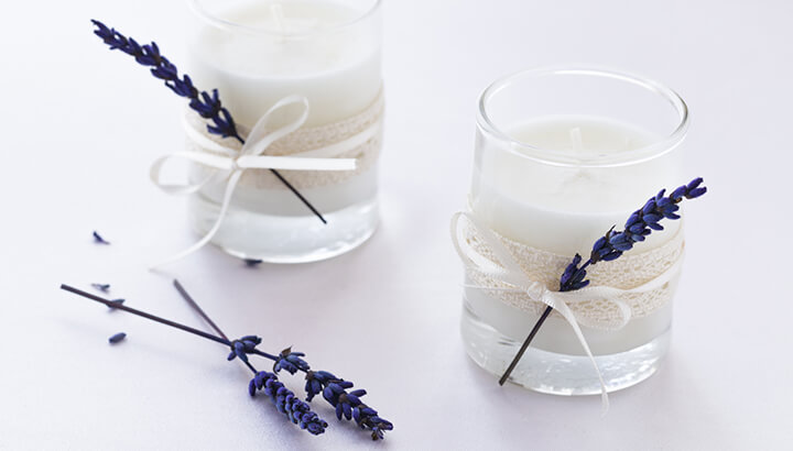 Soy-Based Lavender Scented Candles
