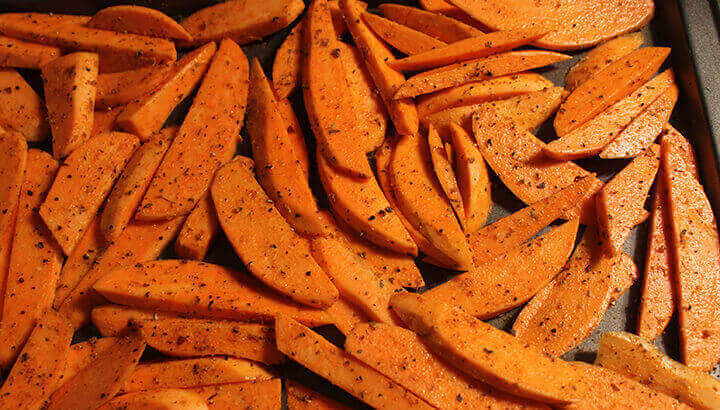 Sweet potato baked fries to reduce cancer