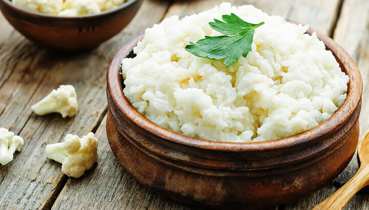 Cauliflower rice instead of brown rice