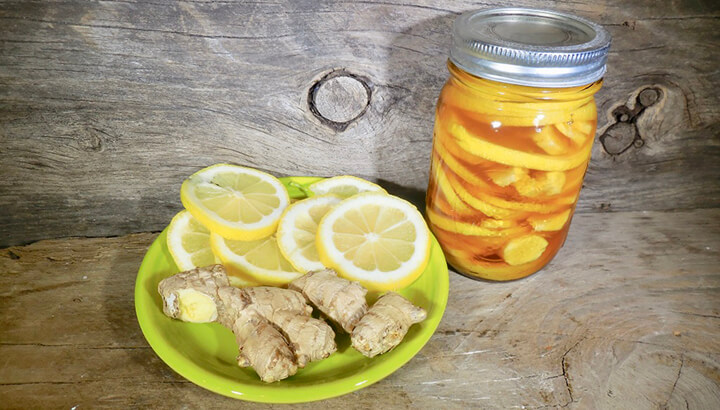 Lemon, ginger and honey cold and flu remedy Feature Photo