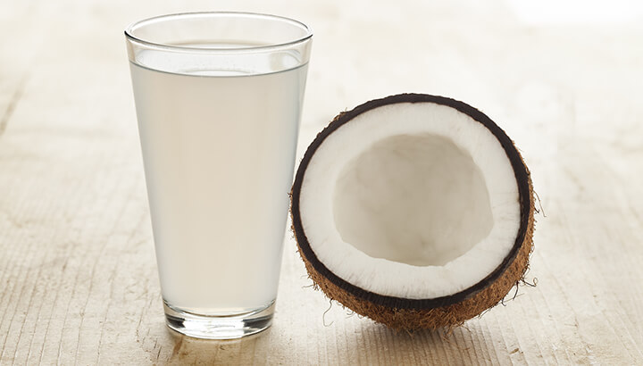 Drink a glass of coconut water after the sauna to restore your electrolyte balance.