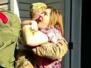 Soldier Returns Home From War To Surprise Mom