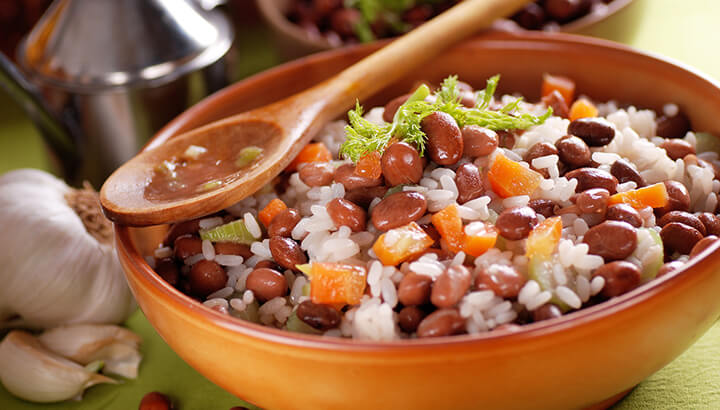 Vegetable proteins, along with rice and beans, can help make up a healthy diet.