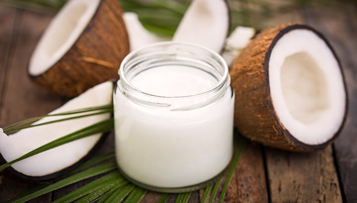 A coconut oil massage is said to promote the health of breasts.