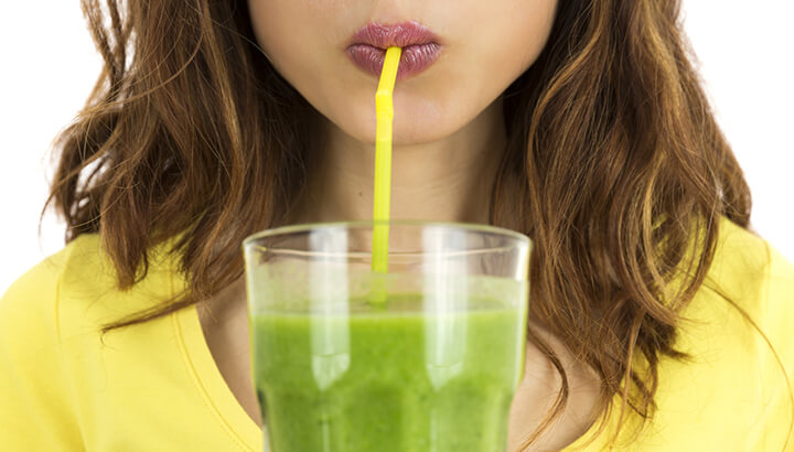 A green smoothie is an easy way to get your recommended fruits and veggies.