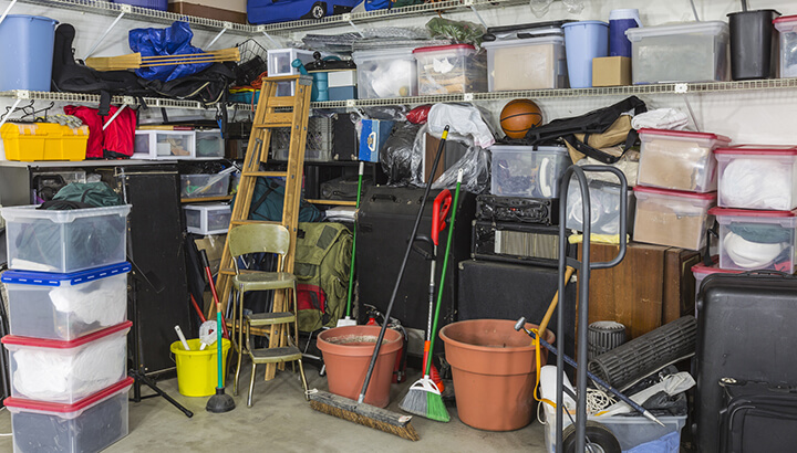 Declutter your garage with the whole family for best results.