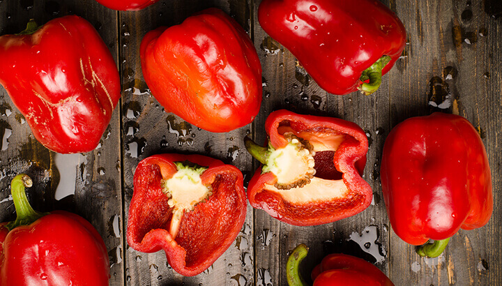 Red bell peppers contain loads of vitamin C to boost your immune system.