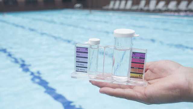 Swimming pools are filled with urine