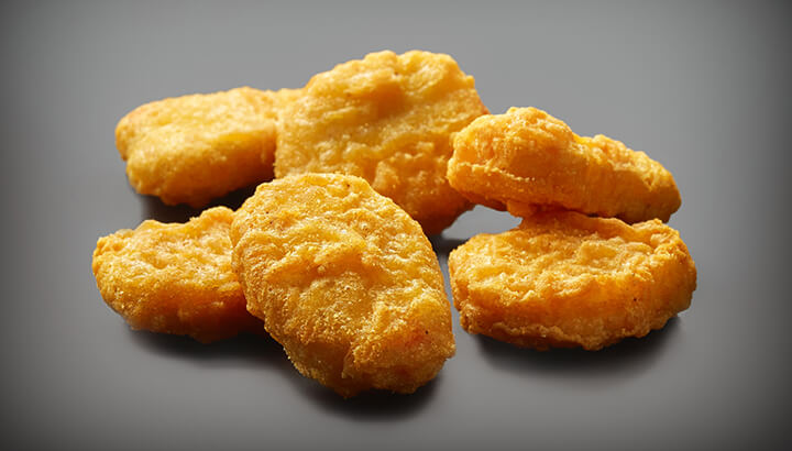 Chicken McNuggets at McDonald's are less calories than burgers.