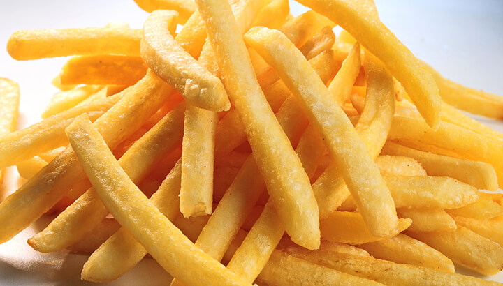 French fries from McDonald's are soaked in vegetable oil