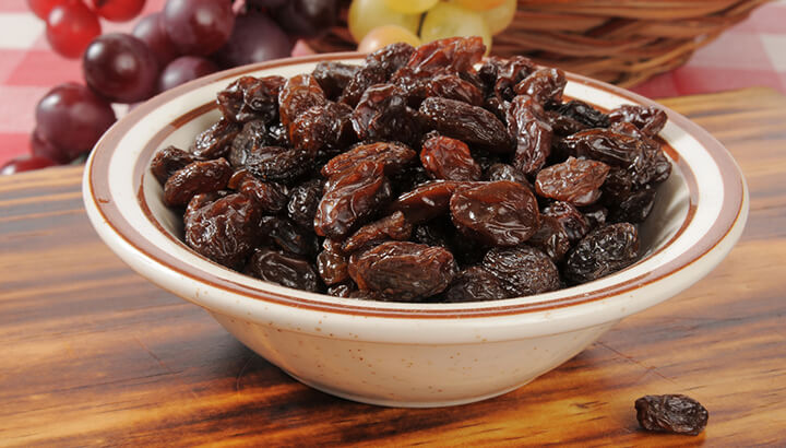 Nocturia may be reduced with a handful of raisins.