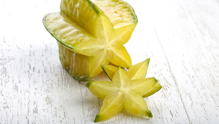 The yellow starfruit is as nutritious as it is beautiful.