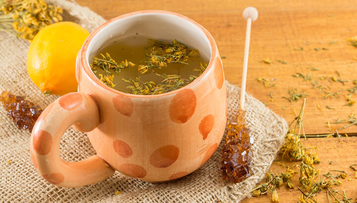 Drink St. John's wort tea to improve your mood while you quit smoking.