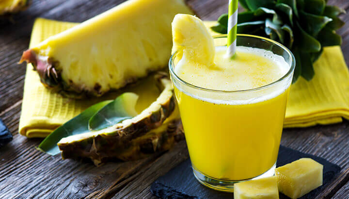 Pineapple juice contains bromelian to fight inflammation.