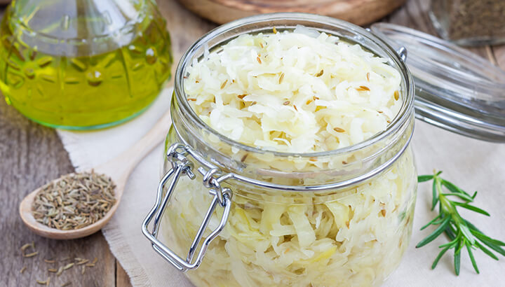 Eating probiotics every day, like sauerkraut, can aid digestion.