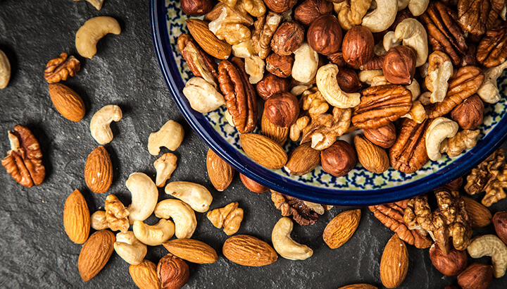 Researchers found that tree nuts, like almonds and cashews, provided post-cancer benefits.