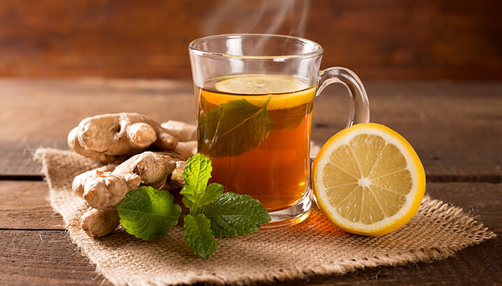 Ginger tea prevents acid reflux and calms the digestive system.
