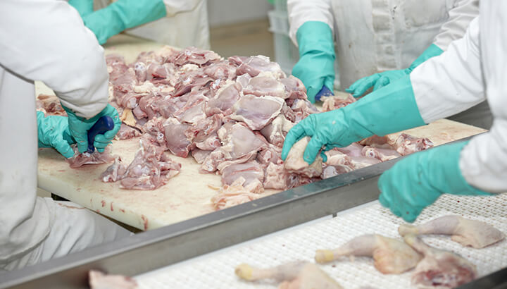 Mechanically separated poultry uses skin and other organs.