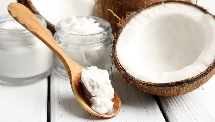 The anti-fungal properties in coconut oil will help to kill off fungus overgrowth.